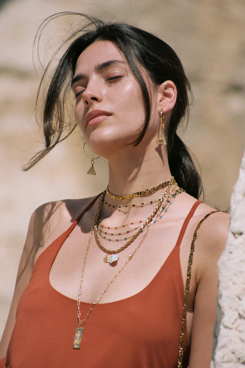KRESSIDA PYRAMIS SMALL HOOPS ZILVER